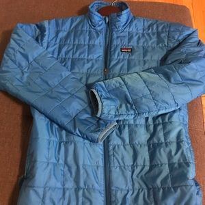Boys Patagonia full zip nano puff jacket